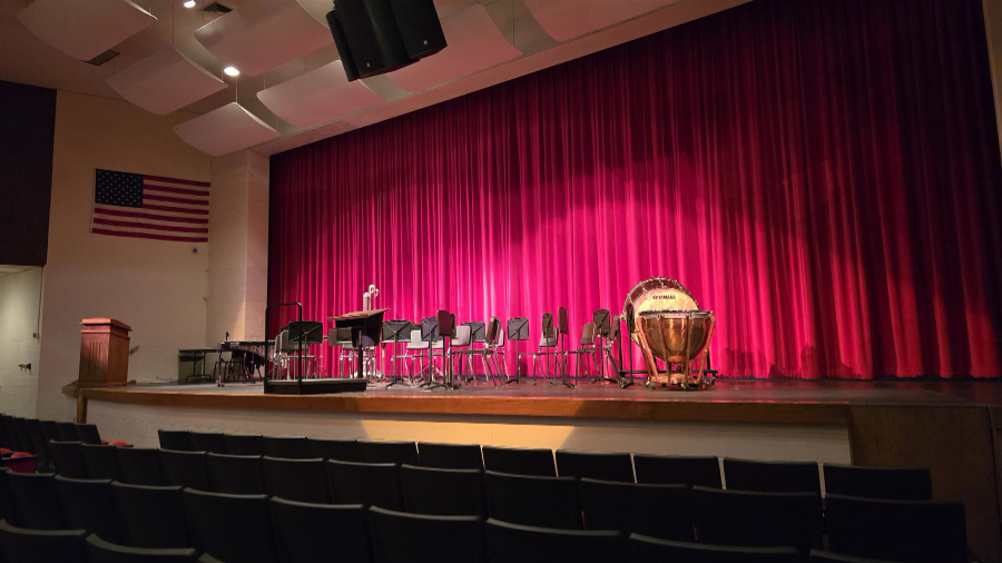 The stage here at Edison set for the Spring 2025 concert. 14 May 2025